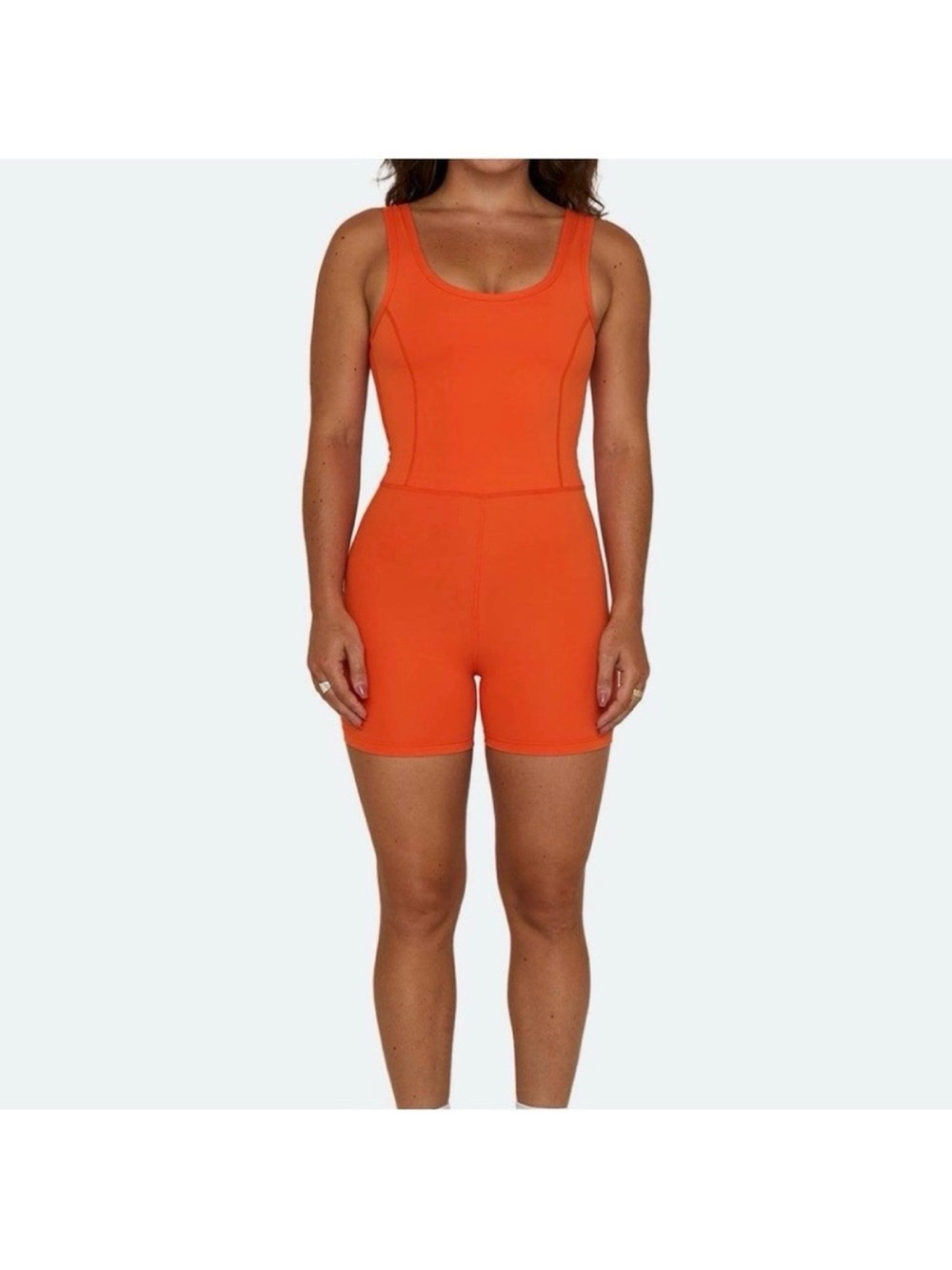 SPORTBODY Set Active SHORTYSUIT in HEAT Orange Workout activewear Pilates Size L
